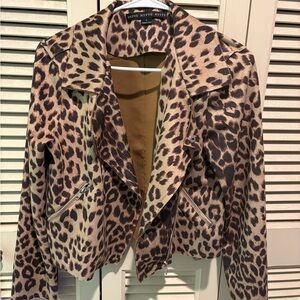 HYFVE Leopard Print Leather Jacket